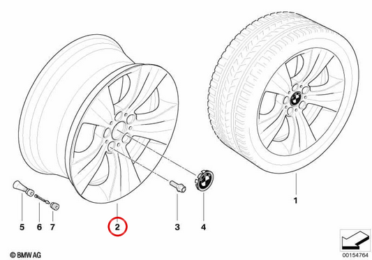 Llanta de aleación estilo estrella 213 OEM 36116772248 para BMW E70. Original BMW.