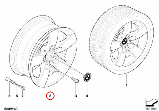 Sternspeiche 242 cerchi in lega per BMW 5 E60 Series, E61 (OEM 3611677345). BMW originale