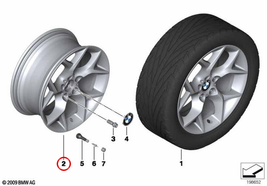 Ruote in lega Y-Speiche 322 per BMW X1 E84 (OEM 36116789146). BMW originale