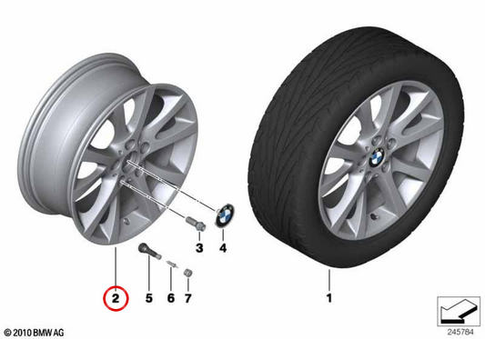 V -Peiche 372 OEM 372 OEM 372 372 36116795563 pour BMW E81, E82, E87, E88. BMW d'origine.
