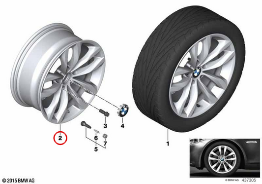 Jantes de liga leve de raios duplos 609 OEM 36116862892 para BMW F10, F11, F18, F10N, F11N, F18N. BMW genuíno. Design desportivo de 18" em prateado. Adequado para eixo dianteiro e traseiro.