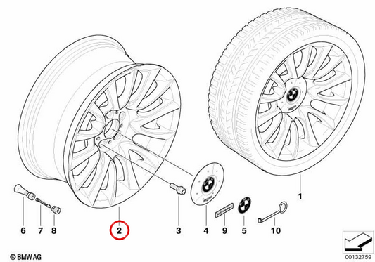 V-Peiche 152 OEM 3 3117897260 pour BMW E60, E61. BMW d'origine.