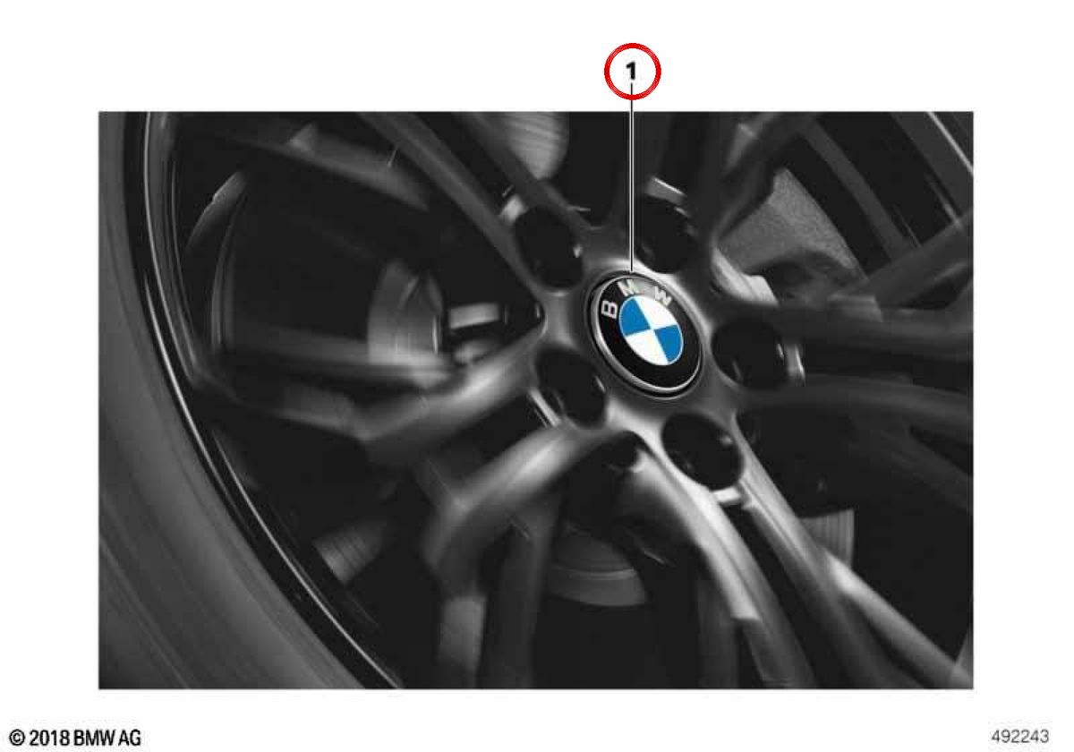 Set of 4 fixed cube covers 65 mm OEM 36122455269 for BMW F20, F30, F10, E90, X5 F15, X6 F16, Z4 E89 ... and more. Original BMW.