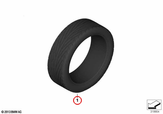 Pneu Runflat Pirelli P-Zero 245/45R18 100Y OEM 36125A40536 para BMW G26. BMW genuíno.