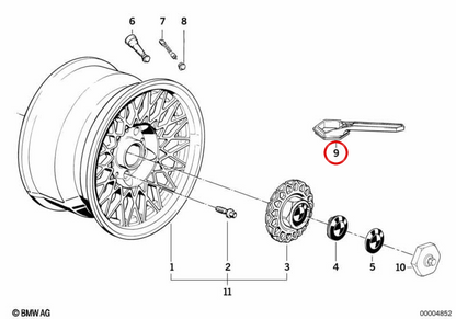 OEM -Buchse Deckelschlüssel 36131179325 für BMW E30, E28, E34, E24, E23, E32, E53, Z1. Original BMW.