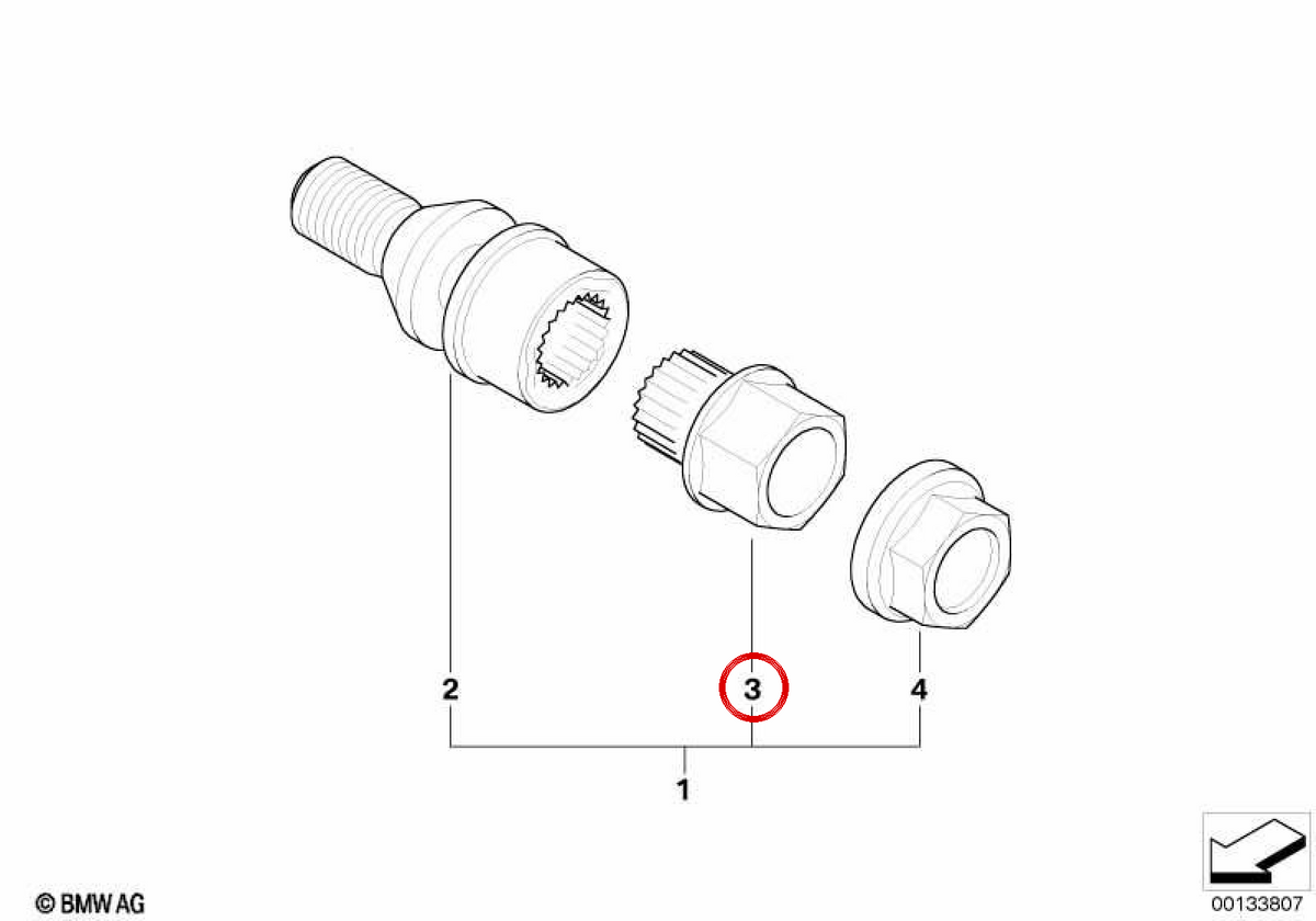 OEM -Code -Adapter 36136752766 für BMW E53. Original BMW.