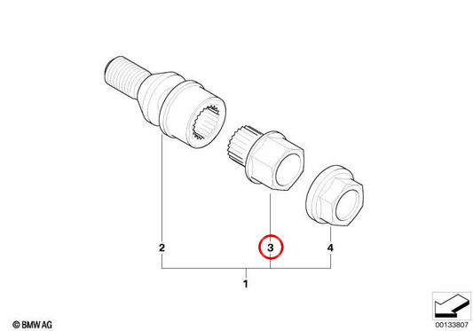 Adaptador com código OEM 36136752766 para BMW E53. BMW genuíno.