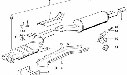 Embellecedor de escape cromado 42 mm OEM 82119413972 para BMW E12, E28, E24. Mejora estética del tubo de escape. Original BMW.