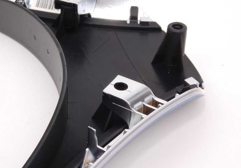 Embelledor volante negro/cromado perlado OEM 32306850540 para BMW E81, E82, E87, E88, E90, E91, E84. Original BMW.