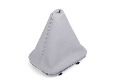 Recubrimiento de palanca de cambios en cuero gris titanio OEM 25111434531 para BMW Serie 3 E46. Original BMW.