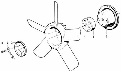 Fiche de fixation OEM 11531251825 pour BMW E21, E12, E28. Pièce BMW originale. Idéal pour assurer des composants du système de refroidissement tels que la pompe à eau et le ventilateur.