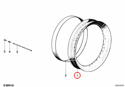 OEM tire 36311239036 for BMW E23, E24, E28, E30, E31, E32, E34, E36, E38, E39, E46, Z3. Original BMW.