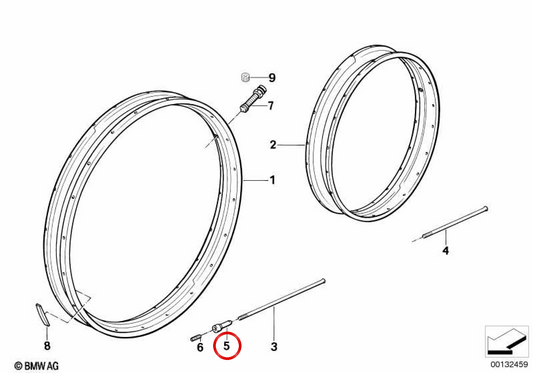 Radschnellverschluss OEM 36311452727 für BMW Motorräder R 1200 GS, R 1250 GS, R 1200 GS Adventure, R 1250 GS Adventure, R nineT Scrambler, R nineT Urban G/S, R 1150 GS... und mehr. Original BMW Motorrad