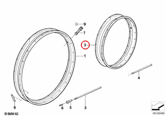 Tire arrière OEM 36311458443 pour BMW K1200LT. BMW original Motorrad.