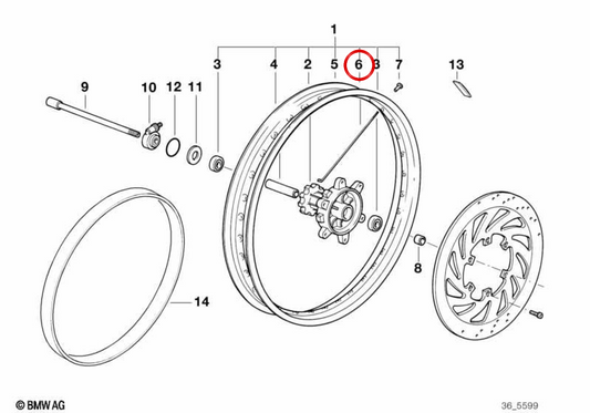 Radio vorne links OEM 36312345651 für BMW F650 ST (E169) Motorräder. Original BMW Motorrad.
