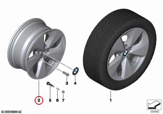 Streamline 363 Right OEM 36316794682 pour BMW F10, F11, F06, F12, F13. BMW d'origine.