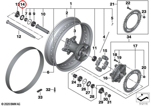 OEM externe Distanzkappe 36317653136 für BMW R1200GS -Motorräder, F700Gs, F800Gs ... und mehr. Originaler BMW Motorrad.