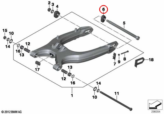 OEM chain tensioner 36317720907 for BMW F 650 GS, F 800 GS, F 800 R. Original BMW Motorrad.