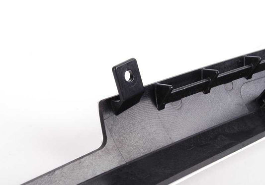 Moldura de aluminio consola central izquierda OEM 51166969541 para BMW E70, E71, E72. Original BMW.