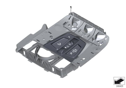Roof Function Center for BMW 1 Series F20, F21, 2 Series F22, F87, 3 Series F30, F80, 4 Series F32, F36, F82 (OEM 61316999743). Original BMW.