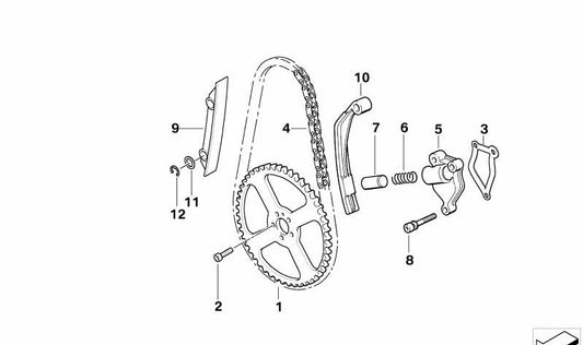 Riel tensor OEM 11317677666 para motos BMW R 1200 GS, R 1200 RT, R 1150 GS... y más. Original BMW Motorrad.