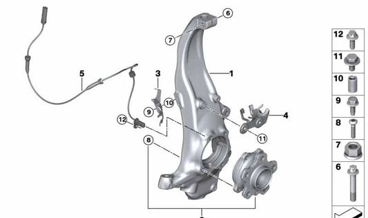 Cuscinetti della ruota anteriore per BMW G11, G12, G14, G15, G16 (OEM 31402408654). BMW originale