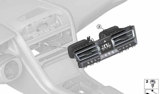 Unidad de control del climatizador automático OEM 64119458559 para BMW F91, F92, G14, G15. Original BMW.