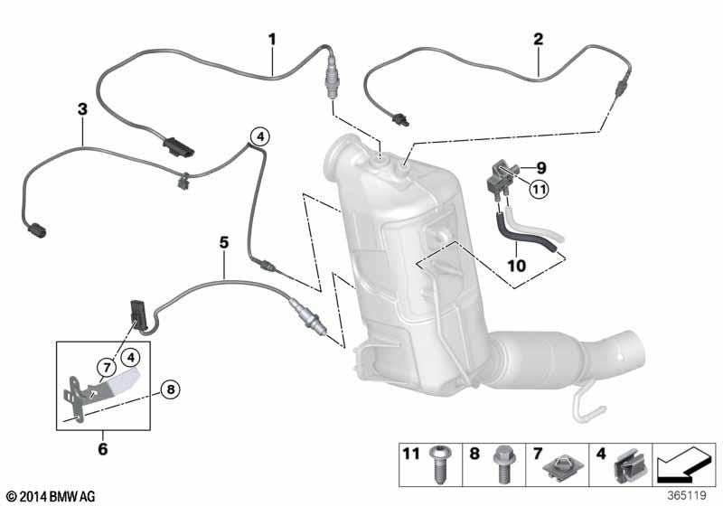Sonda Lambda L=930 Para Bmw F40 F44 F45 F46 F48 F39. Original Recambios