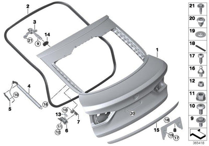 Muelle Amortiguador Capo Trasero Maletero Para Bmw F16 F86 . Original Recambios