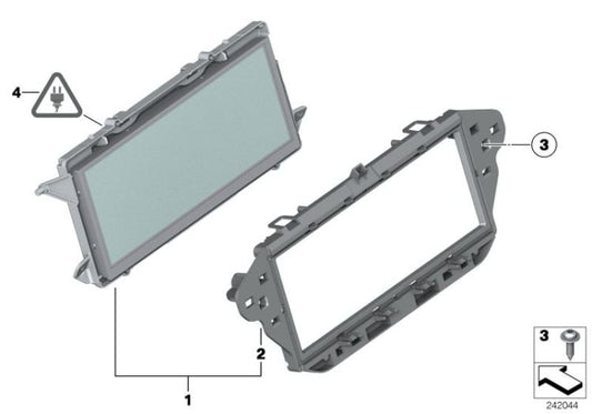 Zentrales Informationsdisplay 8,8" OEM 65509289585 für BMW X1 E84 (09/2008 - 06/2015). Original BMW.