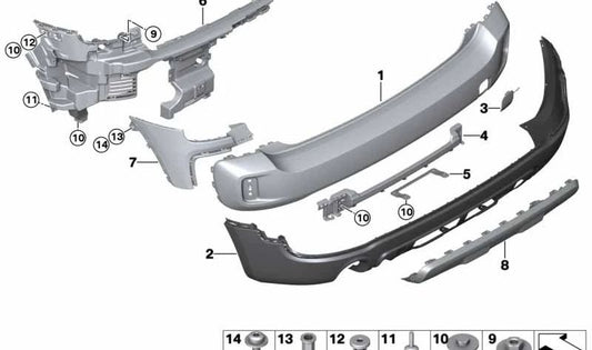 Alojamiento Smart Opener delantero OEM 51127401870 para MINI Countryman F60. Original MINI.