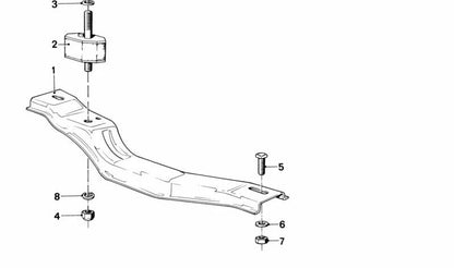 Soporte de transmisión OEM 23711128517 para BMW E28, E24. Original BMW.
