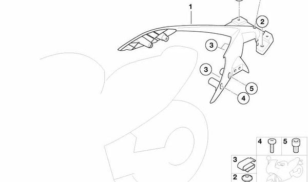 Tornillo ISA M6x25 OEM 07129903808 para motos BMW F 650 GS, F 650 CS, G 650 GS, G 650 GS Sertao. Original BMW Motorrad.