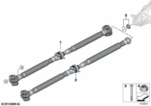 Gelenkwelle Automatikgetriebe for BMW G01, G01N (OEM 26108680375). Genuine BMW