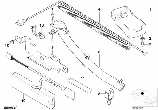 Soporte para teléfono móvil para BMW Z8 E52 (OEM 84216904563). Original BMW