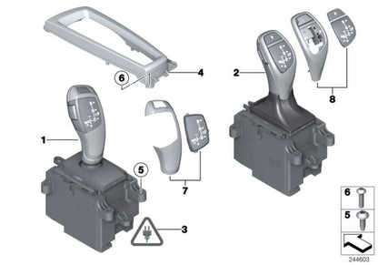 Interruptor de mudança de marchas para BMW F07, F10, F11, F18 Série 7 F01, F02, F04 (OEM 61317950406). BMW originais.