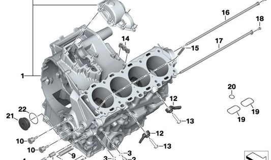 OEM 11418568845 Válvula de regulamentação de refrigeração do pistão para BMW S BMW S 1000 R, S 1000 RR, S 1000 XR, M 1000 RR, M 1000 R, M 1000 XR. BMW Motorrad original.