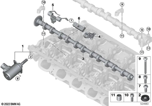 Zwischenhebel (L-Contrano) für BMW U06, G60, G70, U11, G05N, G18N, G06N, G07N, G09 (OEM 11379494056). Original BMW