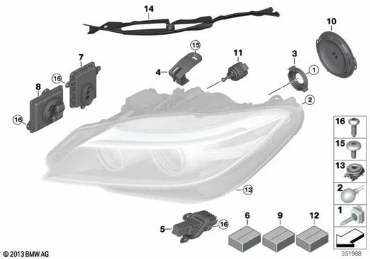 Repair Bracket Set for BMW Z4 E89 (OEM 63117348936). Original BMW