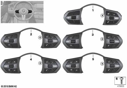 Múltipla multifuncional m-sport para BMW F20, F21, F52, F22, F23, F45, F46, F30, F31, F34, F35, F32, F33, F36, F48, F49, F39 (OEM 61317849408). BMW original.