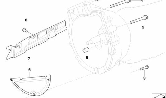Placa de proteção térmica para BMW E81, E82, E87N, E88, E90, E91, E92, E93, X1 E84 (OEM 24007557348). BMW originais.