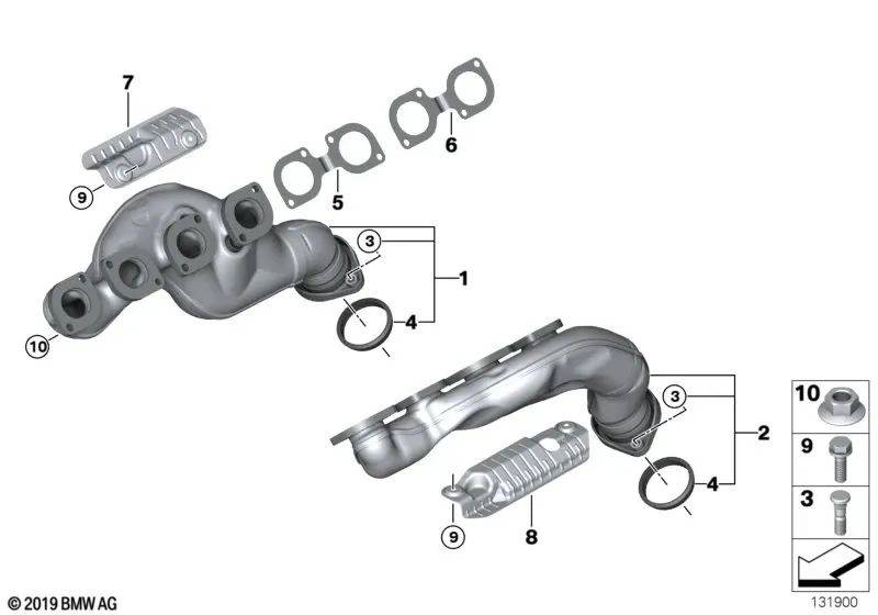 Anel de vedação para BMW X5 E53 (OEM 11627528838). BMW original