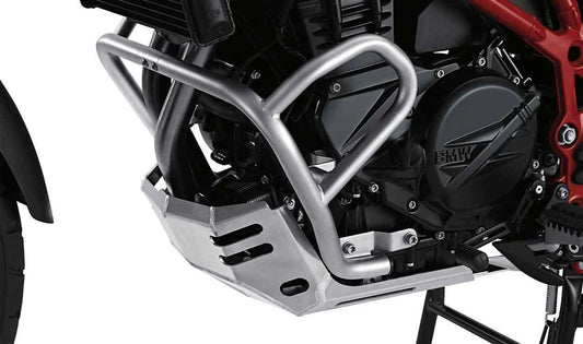 Estribo de protección de motor derecho OEM 77148405684 para motos BMW F 700 GS, F 650 GS, F 800 GS... y más. Original BMW Motorrad.