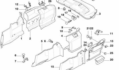 Embellecedor interior original OEM 51478177689 para BMW Serie 7 (E38). Original BMW.