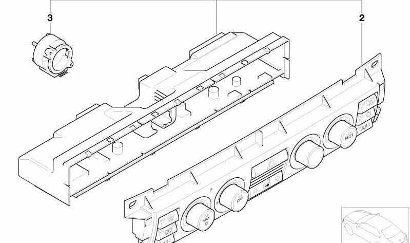 Módulo de control del climatizador OEM 64116953186 para BMW E65, E66. Original BMW.