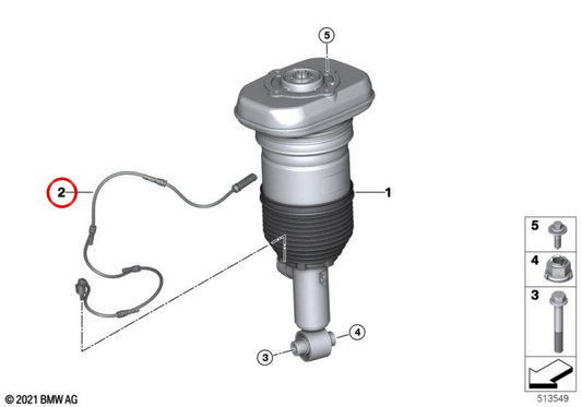 Adattatore VDC OEM posteriore 37106894233 per BMW IX (I20). BMW originale.