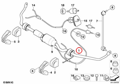 ACTIVE STABILIZER BAR 37116780009 FOR BMW E65, E66. Original BMW.