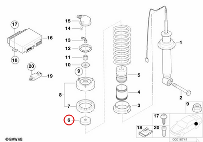 Supporto sospensione OEM 37121090310 per BMW E39, E38. BMW originale.