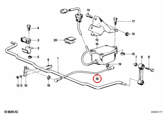 OEM pressure bar 37121130610 for BMW E23. Original BMW.
