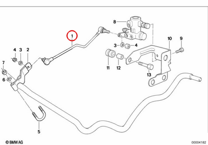 OEM pressure bar 37121138408 for BMW E34, E32. Original BMW.